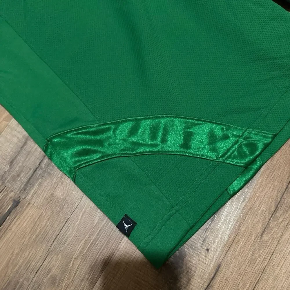 2010 Air Jordan Green Mesh Vintage Baggy Basketball 416212-301 Shiny Shorts